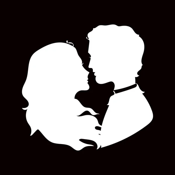 Couple Heureux Famille Petit Ami Petite Amie Mari Femme Amoureux — Image vectorielle