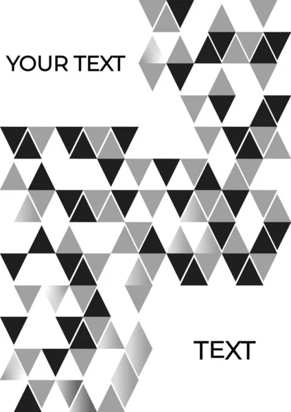 ポストカード ポスター チラシ 幾何学的な形の招待状 三角形の抽象的な背景 現代的でファッショナブルなスタイル テキストのための場所 — ストックベクタ
