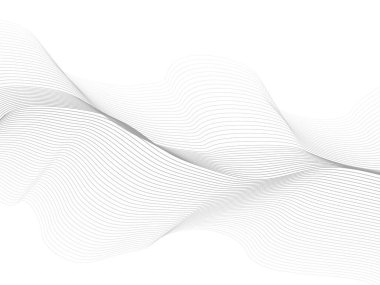  Beyaz arka planda güzel dalgalı bir çizgi. Yatay pankart şablonu. Soyut gelecek şablonu. Krom teknolojili duvar kağıdı.