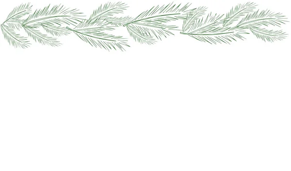 Праздничный Фон Веб Баннер Открытка Плакат Поздравительная Открытка Еловыми Ветками — стоковый вектор
