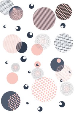 Çemberlerden modern geometrik arkaplanlar ve metin için alan. Kartvizit, reklam broşürü, internet geçmişi. Kartpostal, davetiye, kart, arkaplan, poster tasarımı için soyut kavram.