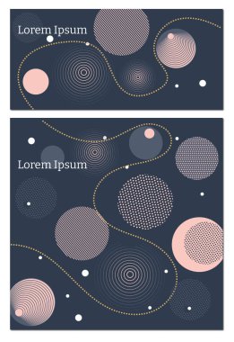 Metin için alanı olan dairelerden modern geometrik arkaplanlar