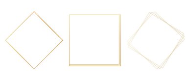  Gold frame with transparent background. For invitations, postcards, greetings, photos, for your design