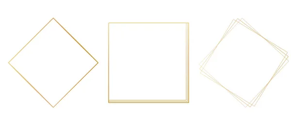 Gold frame with transparent background. For invitations, postcards, greetings, photos, for your design