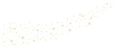 Golden frame on a black background with a reflection of light and twinkling stars. Premium welcome