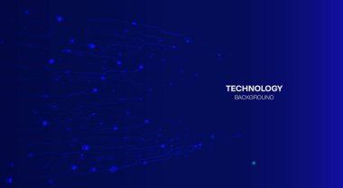 Kuantum bilgisayar teknolojisi kavramı, internet, teknoloji bilimi. Fütürist baskı devre kartı arka planı. Modern teknolojiler. Dalgalar akar. Kuantum patlaması