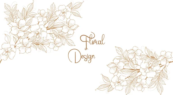 Fond Floral Composition Florale Fond Floral Avec Des Fleurs Tendres — Image vectorielle