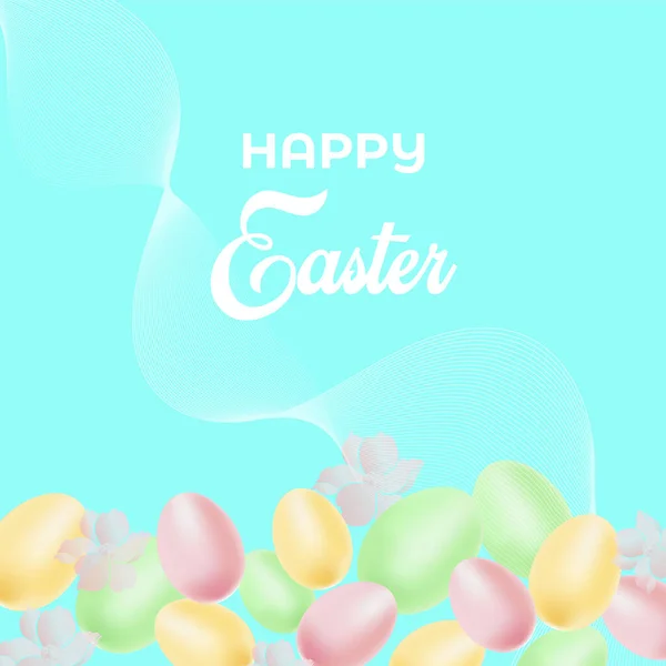Easter Background Festive Decor Elements Place Text — Stock Vector