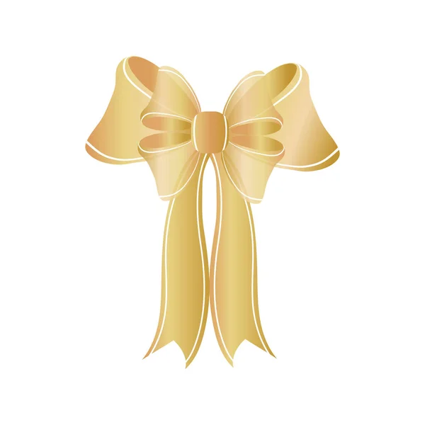 ギフトボックスの金の弓とリボン 贈り物とあなたのデザインのための美しいパッケージ — ストックベクタ