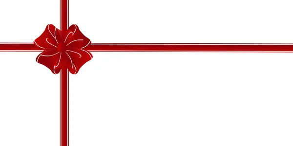 ギフトボックスに赤い弓とリボン 贈り物とあなたのデザインのための美しいパッケージ — ストックベクタ