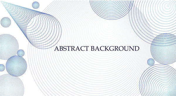Moderne Abstracte Achtergrond Van Geometrische Vormen Cirkel Cirkel Blauwe Tinten — Stockvector