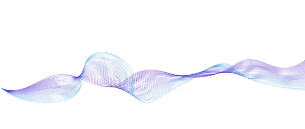 滑らかな形状の波線の背景 白い背景に美しい波状の巨大なライン 水平バナーテンプレート 抽象未来的テンプレート 科学技術壁紙 — ストック写真