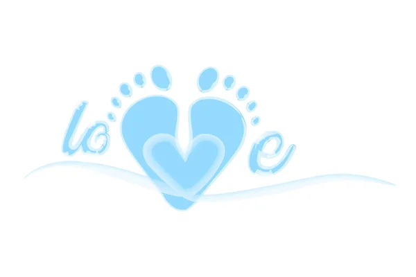 Children Background Footprints Baby Feet — Stock Vector