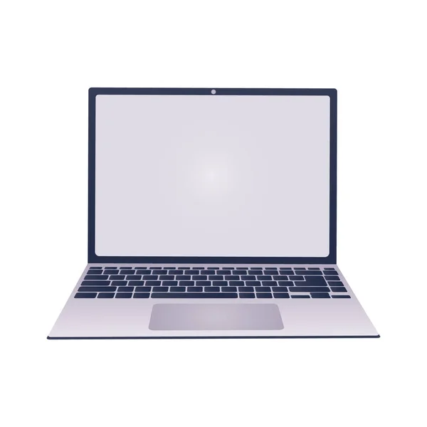 Laptop Mit Leerem Bildschirm Vektor — Stockvektor