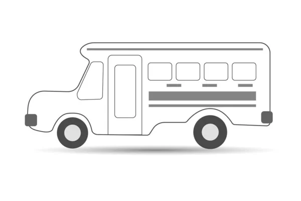 Iskolabusz Átlátható Háttérrel Kapcsolatos Munka — Stock Vector