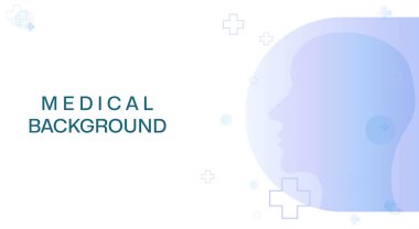 Tıbbi elementler ve kardiyograma sahip tıbbi moleküler geçmiş. Biyoteknoloji konsepti, yenilikçi teknolojiler, sağlık hizmetleri.