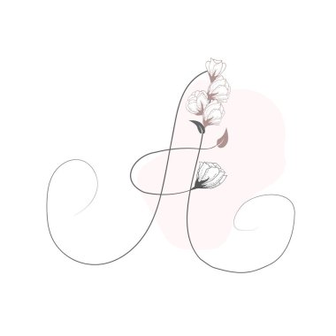 A harfi elle yazılmış. Dekor ve çiçeklerle süslenmiş. Kartpostallar, selamlar, geçmiş, davetiyeler, baskılar ve daha fazlası için.