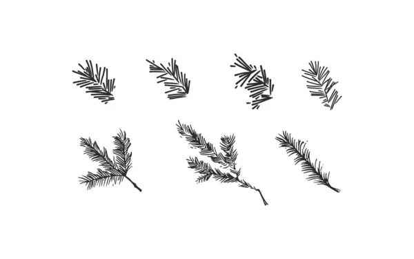 Graphique Abstrait Vectoriel Dessiné Main Joyeux Noël Bonne Année Texturé — Image vectorielle