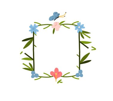 El çizimi vektör soyut çizimi süs eşyalarının kırpma çizimi, çiçekli, papatyalı çerçeve ve yalıtılmış damgalamak için basit bir şekilde yapraklar. Modern sihir doğa tasarımı.