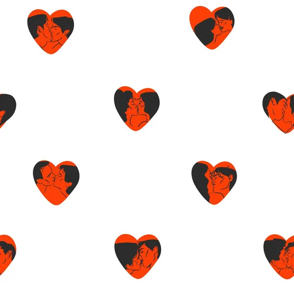 Рука Намальована Векторні Абстрактні Графічні Ілюстрації День Святого Валентина Малюнок — стоковий вектор