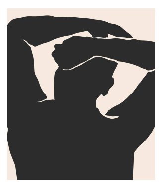 El çizimi vektör soyut grafik çizgisi basit, kadın figürleri siluetleri olan çağdaş koleksiyon. Duvar dekorasyonu, baskı, poster, duvar kağıdı, arkaplan için moda kadınsı konsept tasarımı.