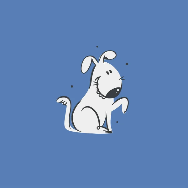 Ręcznie Rysować Wektor Abstrakcyjny Ładny Pies Doodle Ilustracji Kolekcja Koncepcji — Wektor stockowy