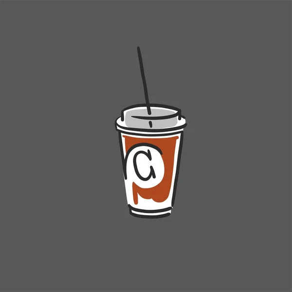 Çizimi Vektör Soyut Karalama Basit Minimalist Çizgiler Kahve Demleme Ekipmanları — Stok Vektör