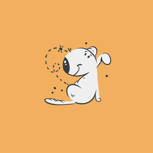 Handzeichnung Vektor Abstrakte Niedliche Dog Doodle Illustration Zeichentrickfiguren Für Hunde — Stockvektor