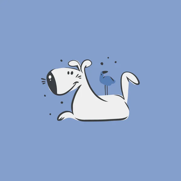 Handzeichnung Vektor Abstrakte Niedliche Dog Doodle Illustration Zeichentrickfiguren Für Hunde — Stockvektor