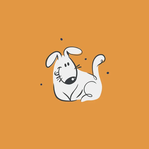 Çizimi Vektörü Soyut Şirin Köpek Karalama Çizimi Çizgi Film Köpeği — Stok Vektör