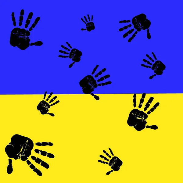 Ilustración Ucrania Detener Guerra —  Fotos de Stock