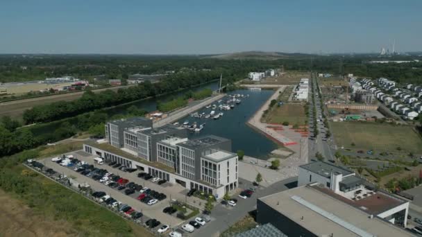 Puerto Deportivo Ciudad Gelsenkirchen Fue Inaugurado 2018 Instalación Portuaria Ofrece — Vídeos de Stock