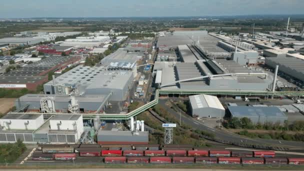 Aluminiumwalz Und Gießereiwerk Neuss Nordrhein Westfalen Alunorf Ist Das Größte — Stockvideo