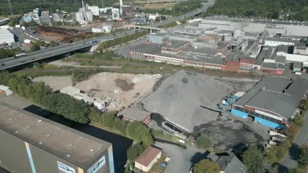 Impianto Riciclaggio Trattamento Dei Rifiuti Residui Metallici Renania Settentrionale Vestfalia — Video Stock