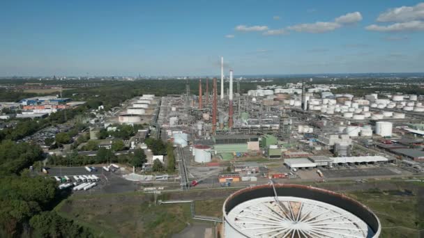 Refinery Chemicals Park Rheinland Köln Drivs Shell Deutschland Gmbh Raffinaderiet — Stockvideo