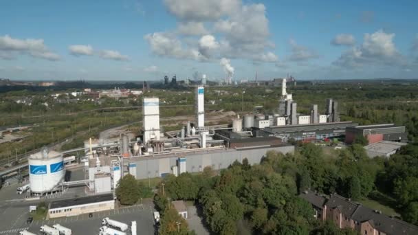 Linde Gás Explora Várias Instalações Separação Para Oxigénio Azoto Argão — Vídeo de Stock