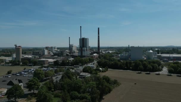 Das Solvay Werk Rheinberg Produziert Soda Und Natriumbicarbonat Produkte Werden — Stockvideo