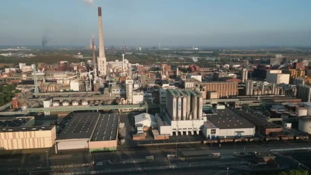 Chempark Krefeld North Rhine Westphalia Industripark För Den Kemiska Industrin — Stockvideo