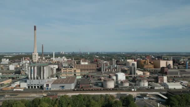 Chempark Nordrhein Westfälischen Krefeld Ist Ein Industriepark Für Die Chemische — Stockvideo