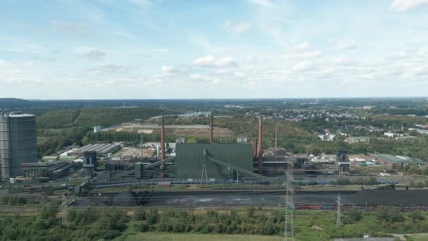 Fábrica Coque Arcelormittal Bottrop Consiste Três Baterias Com Total 146 — Vídeo de Stock