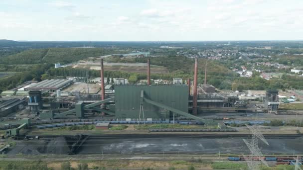 Cokesfabriek Van Arcelormittal Bottrop Site Bestaat Uit Drie Batterijen Met — Stockvideo