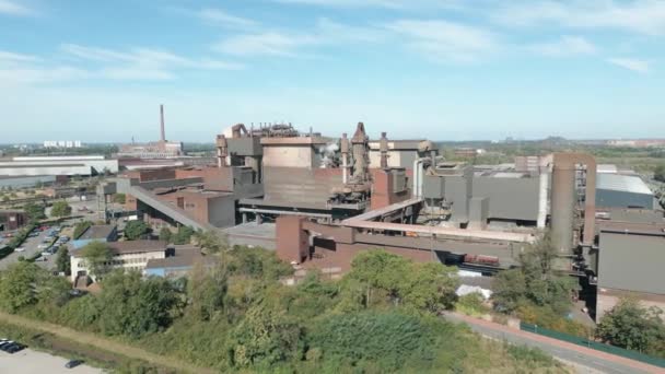 Χαλυβουργείο Του Arcelormittal Στο Duisburg Βόρεια Ρηνανία Βεστφαλία Προμηθεύει Για — Αρχείο Βίντεο