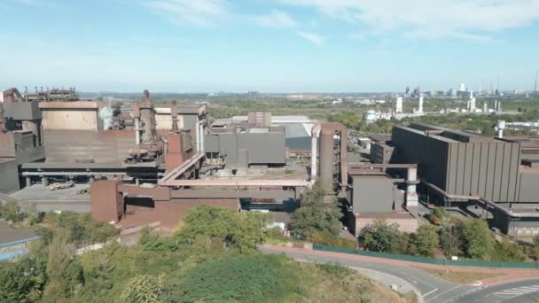 Χαλυβουργείο Του Arcelormittal Στο Duisburg Βόρεια Ρηνανία Βεστφαλία Προμηθεύει Για — Αρχείο Βίντεο