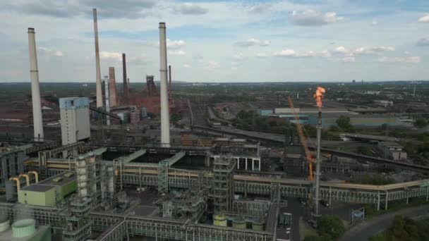 Schwelgern Coking Plant Duisburg Operation 2003 One Largest Coking Plants — Stock Video