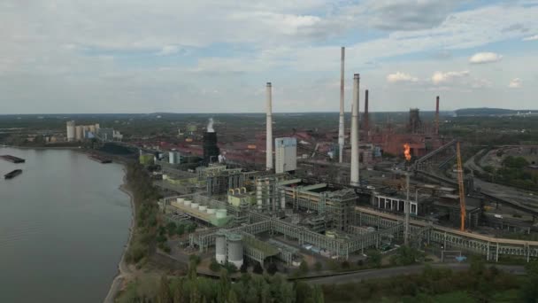 Εργοστάσιο Οπτανθρακοποίησης Schwelgern Στο Duisburg Οποίο Λειτουργεί Από 2003 Είναι — Αρχείο Βίντεο