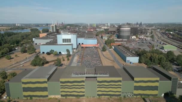 Moinho Tira Quente Laminador Nas Obras Aço Thyssenkrupp Steel Principais — Vídeo de Stock