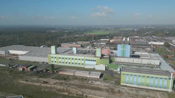 Roestvrij Staal Fabriek Krefeld Outokumpu Nirosta Gmbh Voorheen Thyssenkrupp Nirosta — Stockvideo