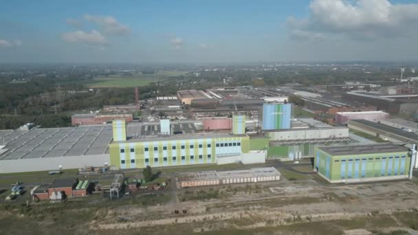 Roestvrij Staal Fabriek Krefeld Outokumpu Nirosta Gmbh Voorheen Thyssenkrupp Nirosta — Stockvideo