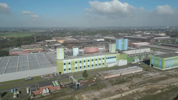 Εργοστάσιο Από Ανοξείδωτο Χάλυβα Krefeld Outokumpu Nirosta Gmbh Πρώην Thyssenkrupp — Αρχείο Βίντεο