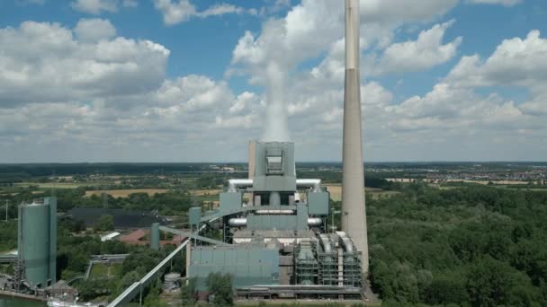 717 Megawatt Lık Kurulu Kapasiteye Sahip Almanya Nın Bergkamen Kentindeki — Stok video
